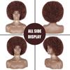 MISSQUEEN Verworrene lockige kurze Afro-Perücken, schwarze natürliche synthetische Perücke für Frauen, hitzebeständige Faser, afroamerikanische Perücke
