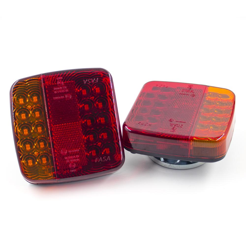 2PCS 12V 24V Wireless Magnetic LED Truck Tail Light Trailer Rear Signal Warning Brake Light Lamp Bus Caravans Campers Lorry