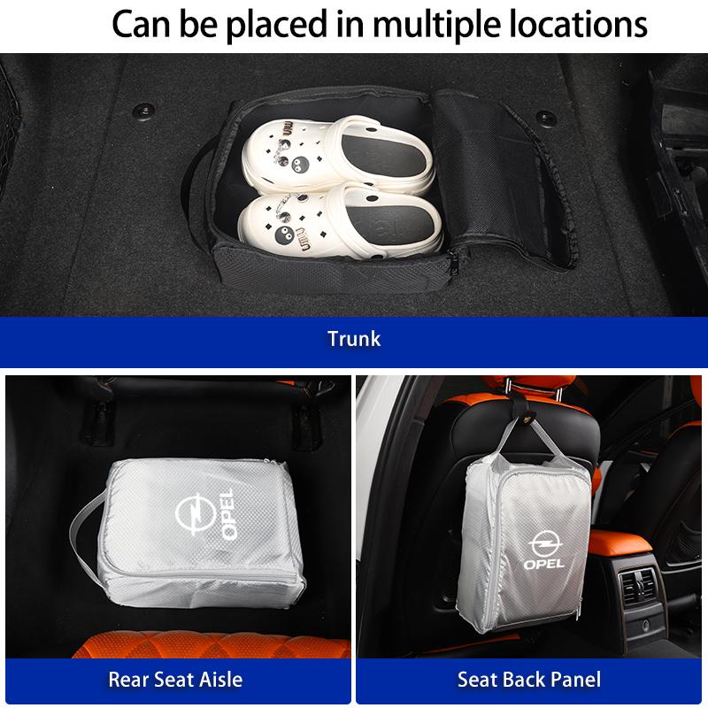 AAAYQ1 Car Trunk Shoes Bag Honeycomb Mesh Sneakers Storage Bag For Opel Corsa Astra Insignia Vectra Zafira Meriva Vivaro Antara Ampera