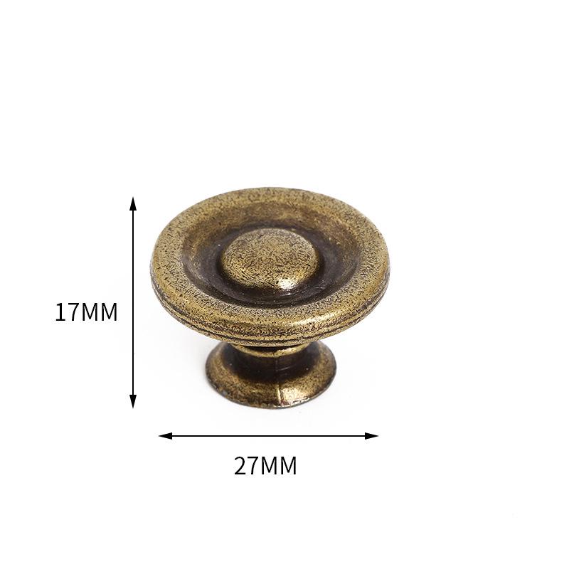 Retro Modern Zinc Alloy Round Pattern Drawer Cabinet Handles