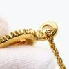 Used NINA RICCI Necklace logo metal/Rhinestone 5.9g gold plating