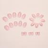 French Style Art Nail Patch 3D Flower Gold Line Fake Nails Reusable Nail Tips For Women Diy Manicure Accessories
