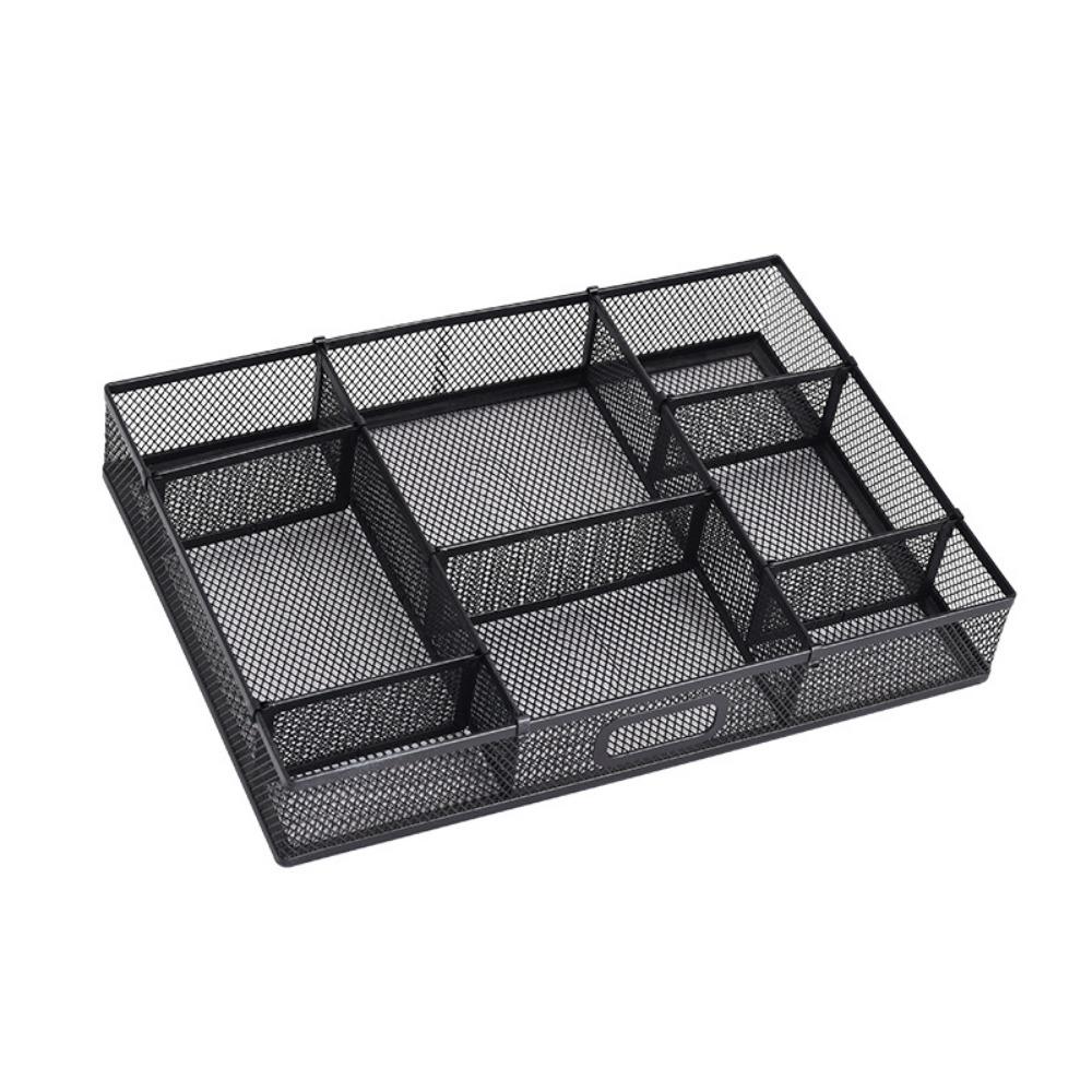 

Hollow Desk File Organizer Black File Storage Rack Easy To Assemble Drawer Storage Tray Bathroom