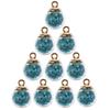 10 stykker 16 mm Tiny Star Glass Ball Charms Pendant DIY Craft rosa