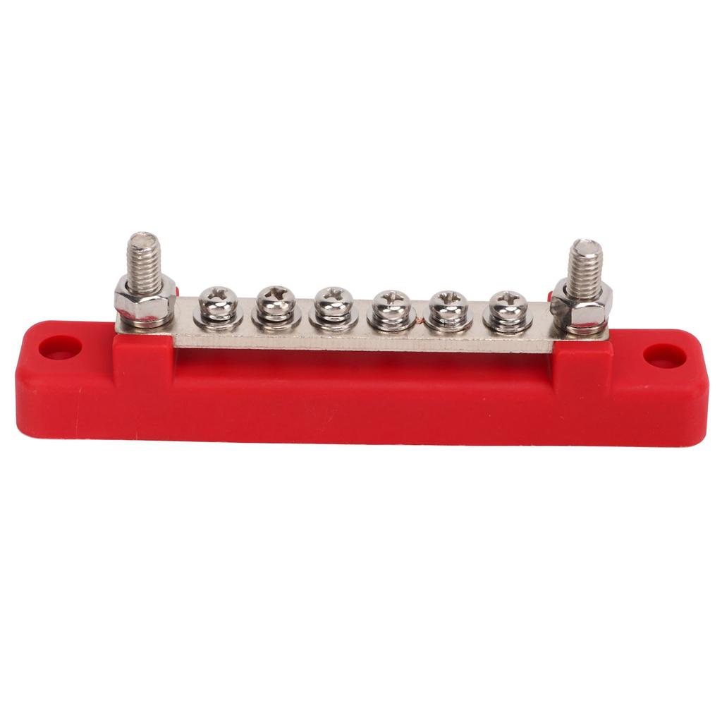 48V 150A 6 Terminal Bus Bar Power Distribution Block with Cover M6 Studs M4 Screws for Car RV   Marine Boat