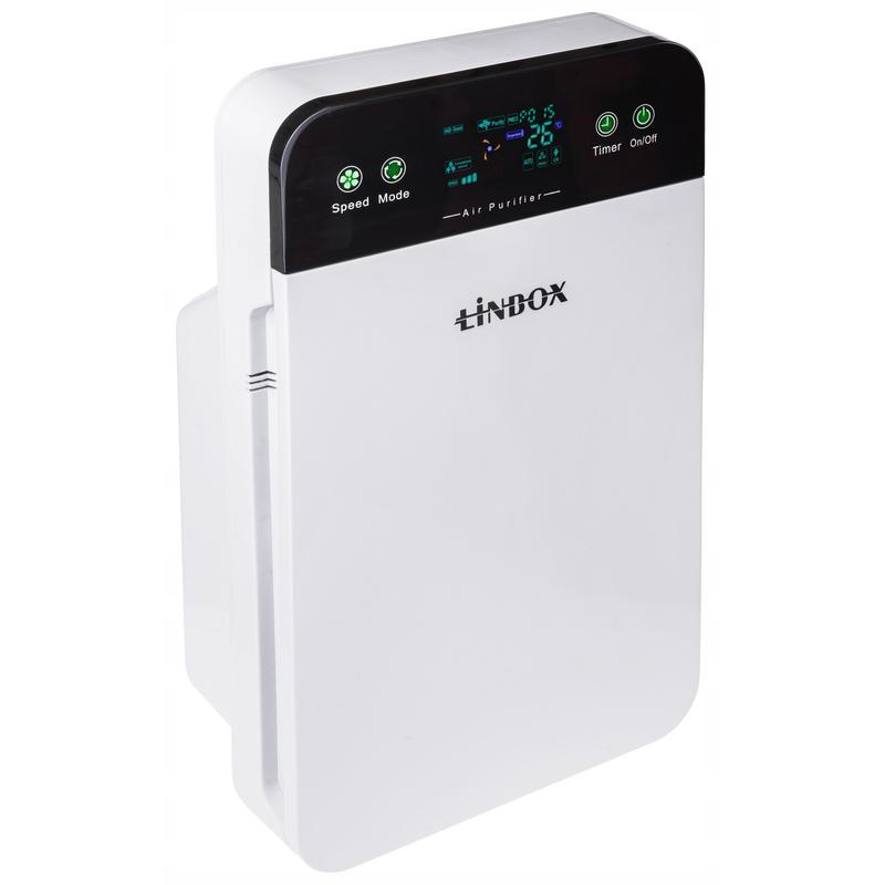 Automatic Air Purifier 7 in 1 35W Hepa Uv Ionization LCD Remote Control Night Mode 60M² Smog Allergens Bacteria Pollen