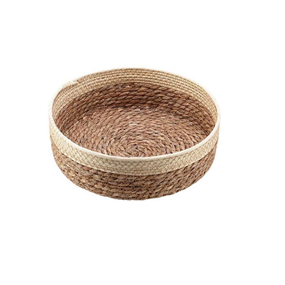 Multi-Purpose Container Natural Straw Basket Decorative Storage Decorative Home Accessory Easy To Clean For Snacks For Cosmetics