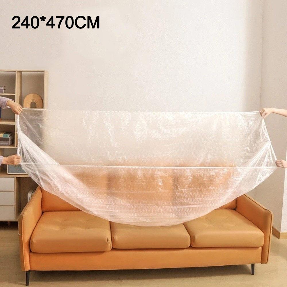 Waterproof Disposable Dust Covers Elastic Plastic Dust Film  Bed Sofa Tea Table Chair