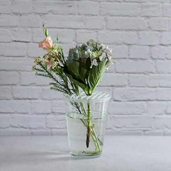 Grille Arrangement Floral Ronde en Silicone 11cm - Couvercle de Vase Nid d'Abeille Étanchéité et Respiration