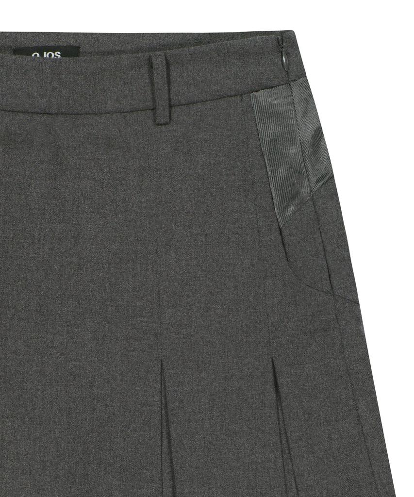 OJOS Pleated Jersey Skirt Pants / Gray