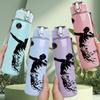 1PC Volleyball Spike Player Silhouette Print 750ml Color Plastic Sports Water Bottle Leakproof Flip Straw Lid Suitable for Sports Office Home Use
