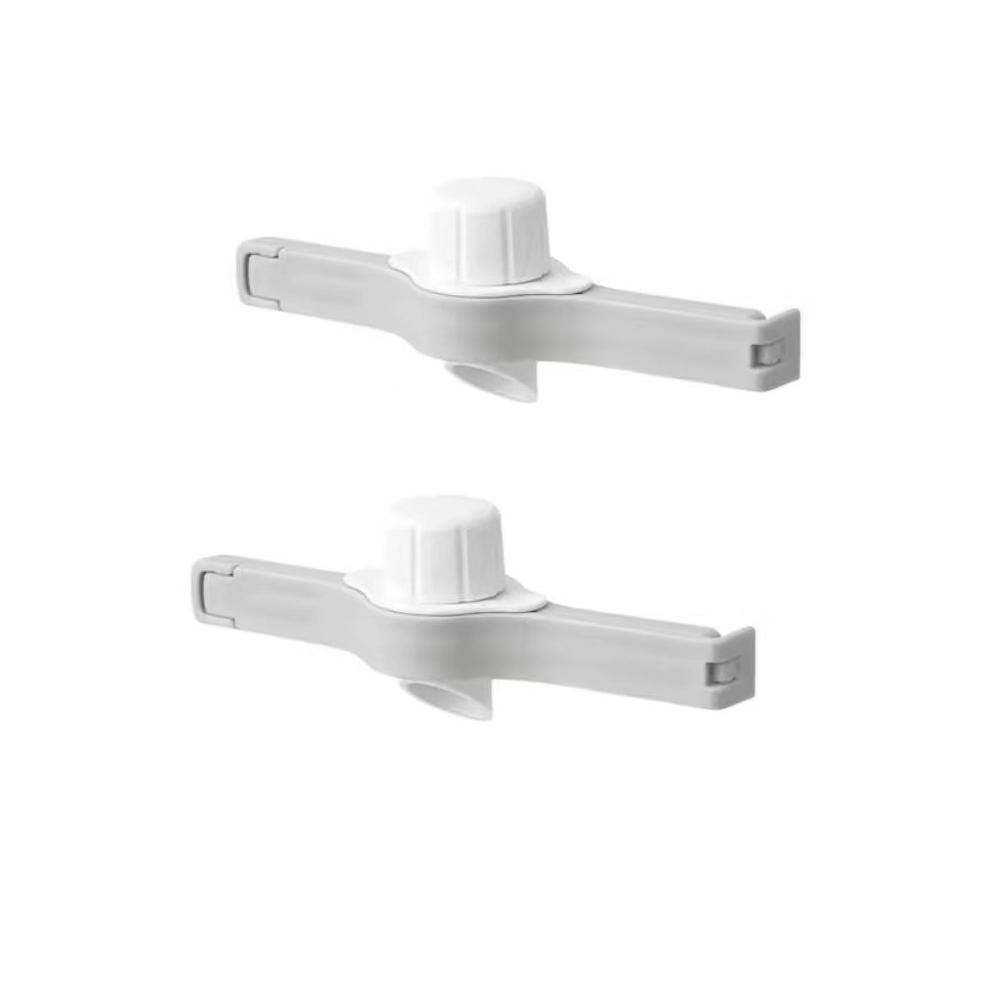 

2PCS Портативні харчові затискачі для зберігання закусок Ущільнювальний мішок Домашній органайзер Морозильна камера Ущільнювач Затискний інструмент сірий