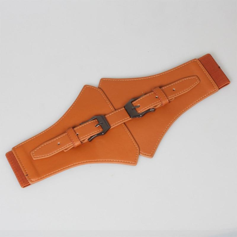 Corset PU Leather Cummerbunds Strap Belts for Women Banquet Elastic Tight High Waist Slimming Body Shaping Girdle Belt