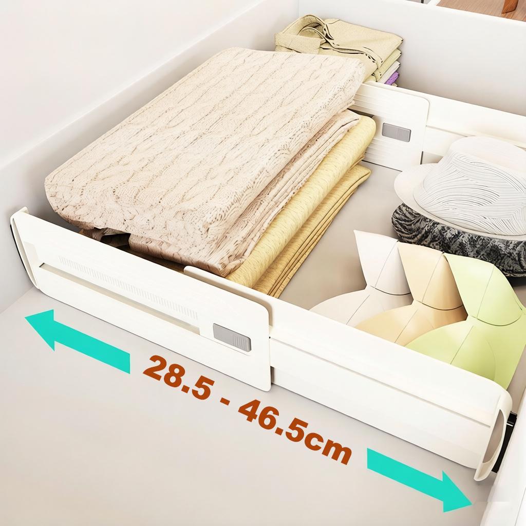 4" Hohe Upgrade-Schubladenteiler, 8er-Pack Verstellbare Schubladenorganizer für Kleidung/Utensilien, Erweiterbarer Schubladentrenner für Küche/Schlafzimmer/Büroaufbewahrung
