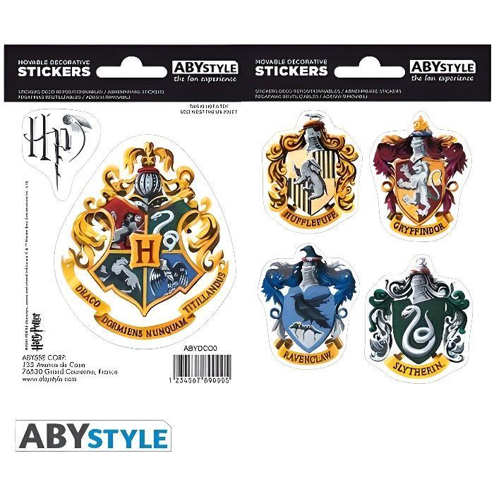 Stickers - ABYstyle - Harry Potter - Vinyle Transparent - 16x11cm - Maisons Poudlard