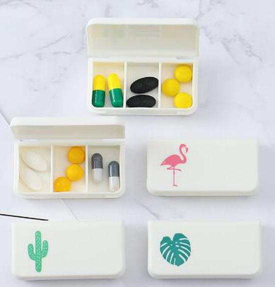 

Компактный портативный органайзер для таблеток с разделенным хранением