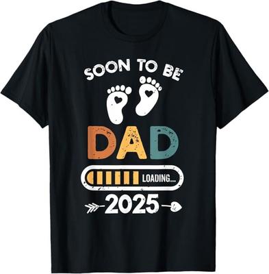 Soon To Be Dad Loading 2025 New Dad Baby Announcement T-Shirt Unisex T-Shirt