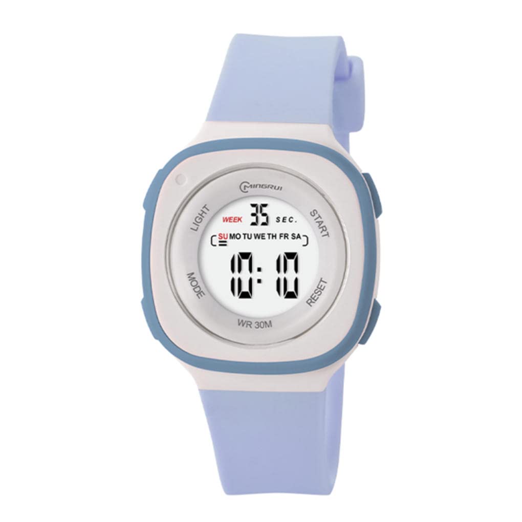 

MINGRUI Women s Digital Watch Rectangle Daily Waterproof Dark Blue