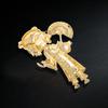 Spilla Brooch Moda Lusso Intarsiata Tigre Retrò