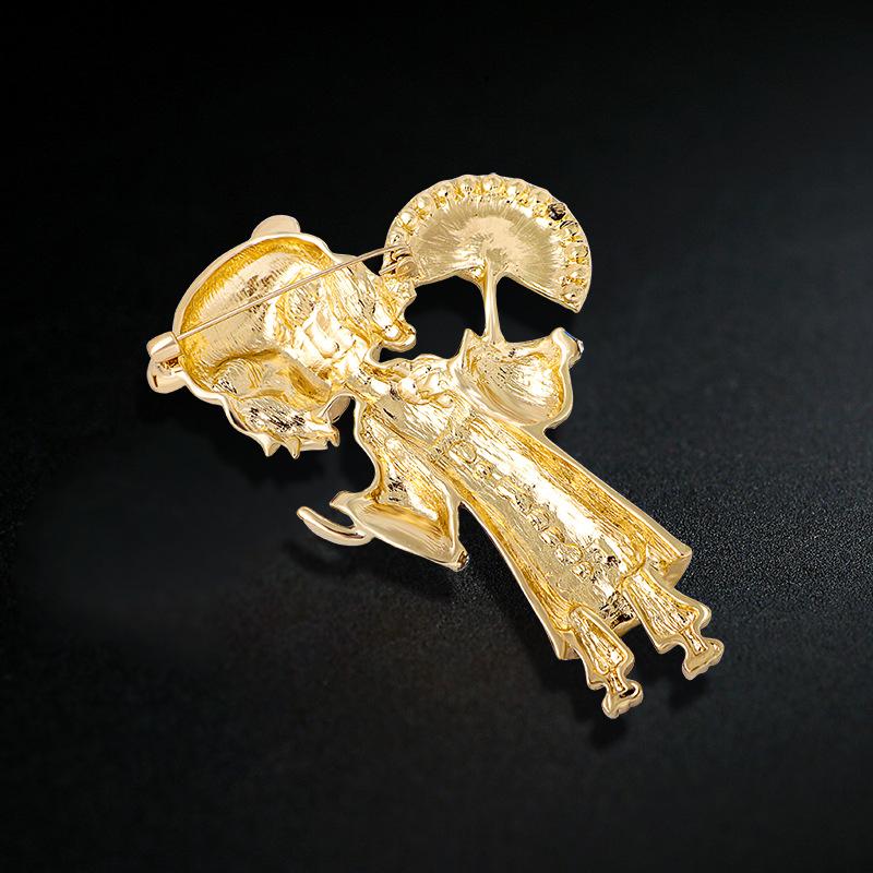 Spilla Brooch Moda Lusso Intarsiata Tigre Retrò