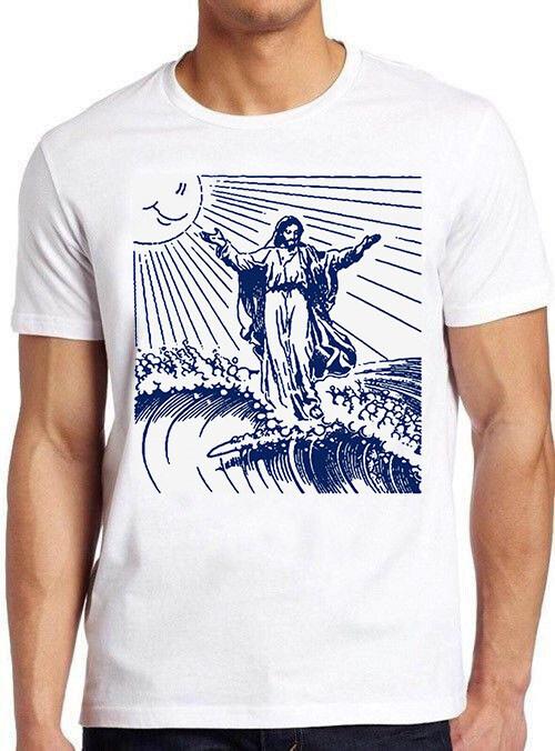 The Wave Off Kanagawa Surfing Jesus Funny Meme Cool Gift Tee T Shirt C1176 XXXL