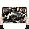 Metal Poster Vintage Hot Rod 8x12 Inch Retro Garage Bar Wall Art