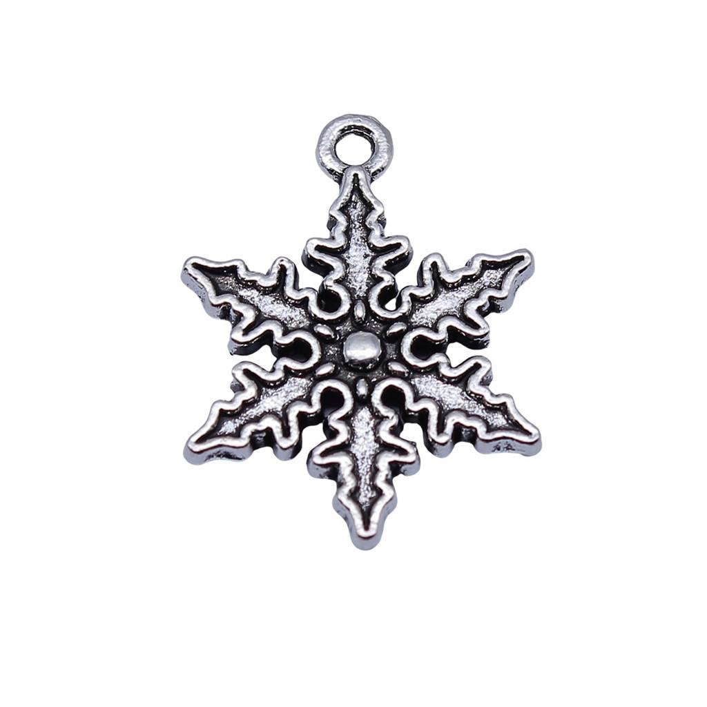 Snowmen Charms Snowflake Pendants For Winter Christmas Themed Jewelry
