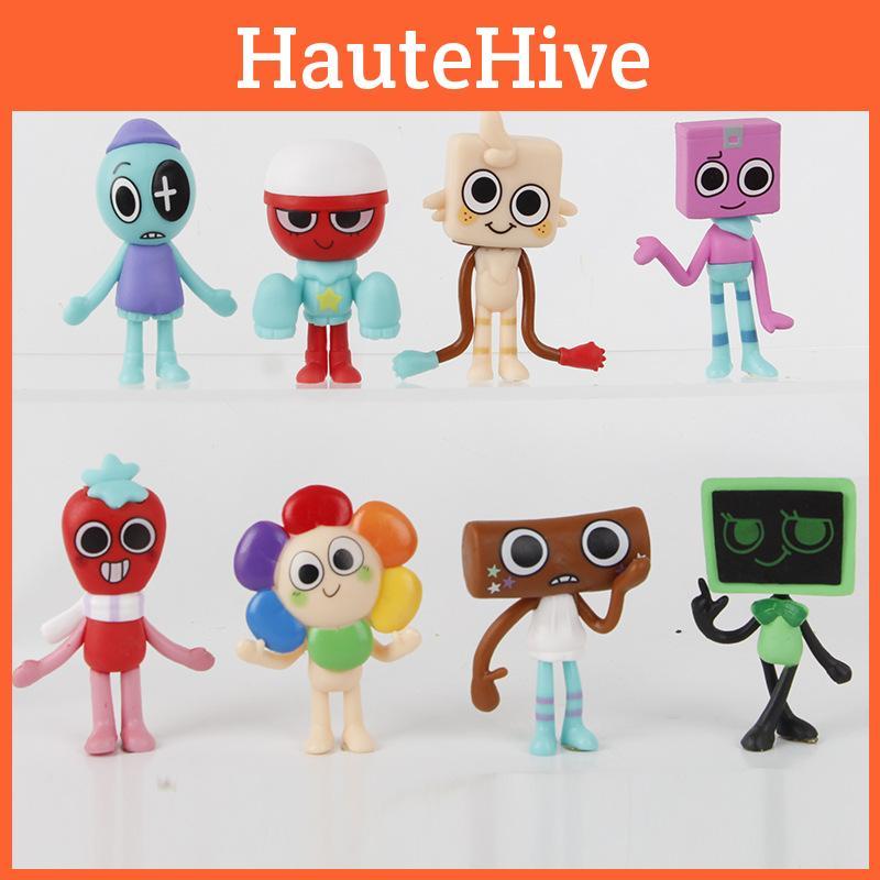 World Dandy Amazing Rhythm Box Pvc Characters Collection Of 8 Figurines Colorful