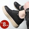 Scarpe con rialzo da uomo in vera pelle, solette per aumentare l'altezza 3/6/8CM, traspiranti, suola spessa, plateau, sneakers casual, scarpe da lavoro