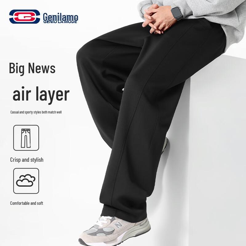 GENIOLAMODE Men s Straight-Leg Casual Pants 2XL