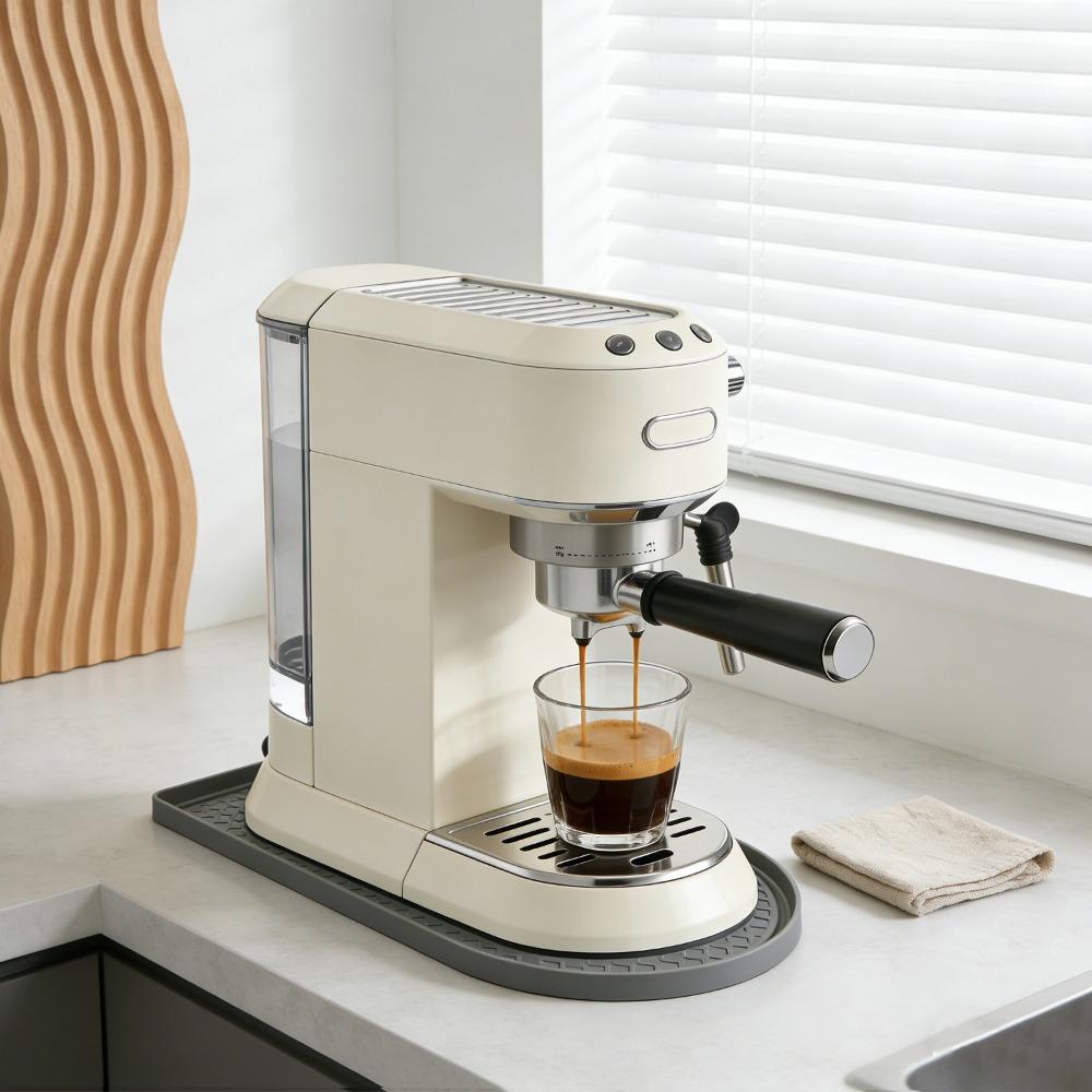 Oval-shaped Silicone Coffee Machine Mat Non-slip Coffee Bar Mat Coffee Maker Tray Kitchen