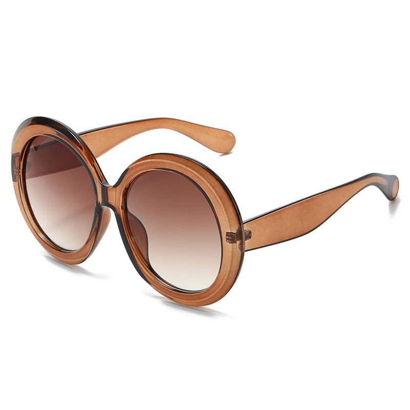 SHAUNA Vintage Oversized Round Women Sunglasses Fashion Double Color Gradient Shades UV400 Men Trending Punk Sun Glasses