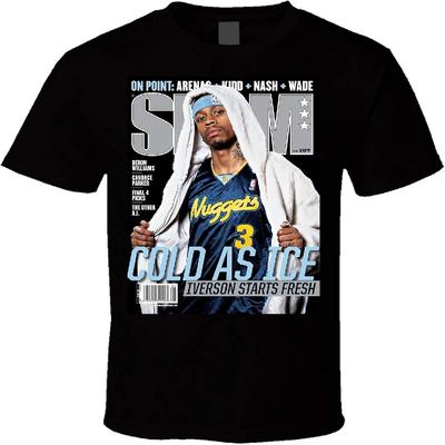 Allen Iverson Slam Cover Men_Women T Shirt Black(1)
