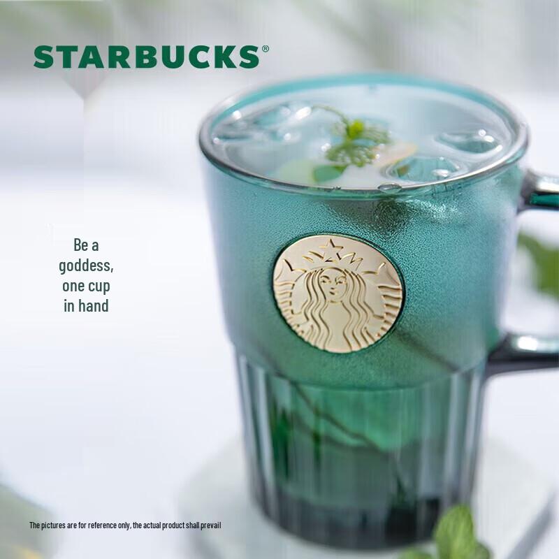Starbucks Goddess Emblem Glass Mug