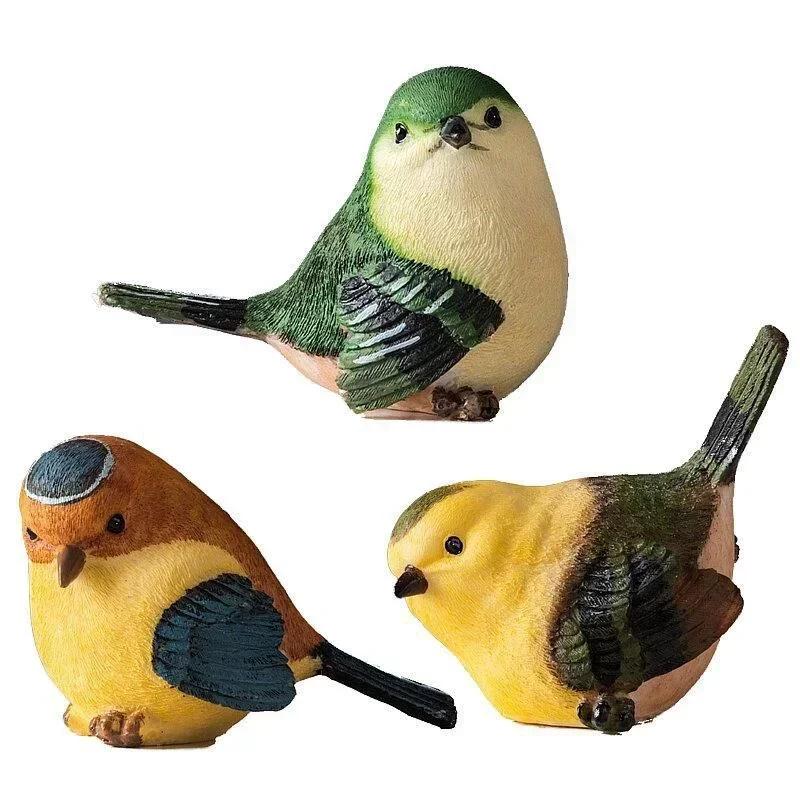 Garden Bird Figurines Outdoor Ornaments The Yard Art Resin Gifts Sculptures Home Decoration.