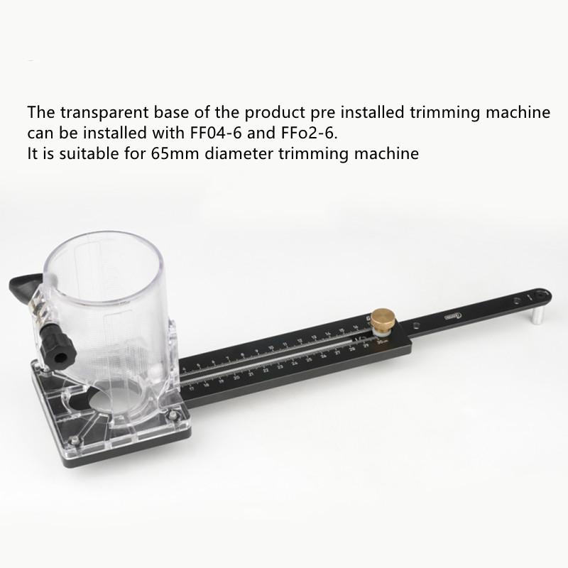 Woodworking Circle Cutting Jig for Electric Trimming Machine Wood Router Milling Circle Slotting Base DIY Tools with Scale Fence