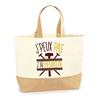Tote Bag - PLANETEE - J'peux Pas Carpentry - Natural Jute - Beige - Sturdy Handles