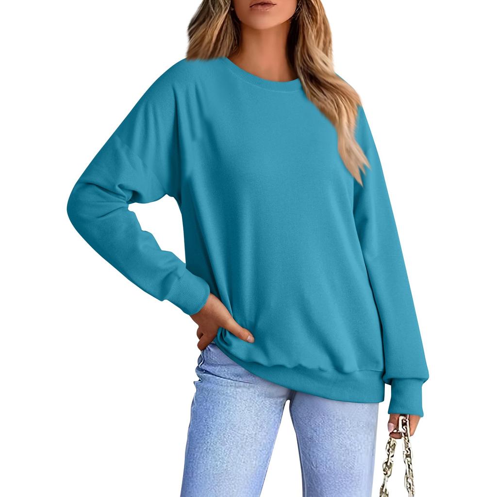 Women's Fashion Casual Loose Solid Color Sweatshirt