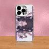 Jirai Kei Cute Girl Phone Case For iPhone 16,15,14,13,12,11,Pro,Max,Plus,Mini,SE Black White Matte Shockproof Cover