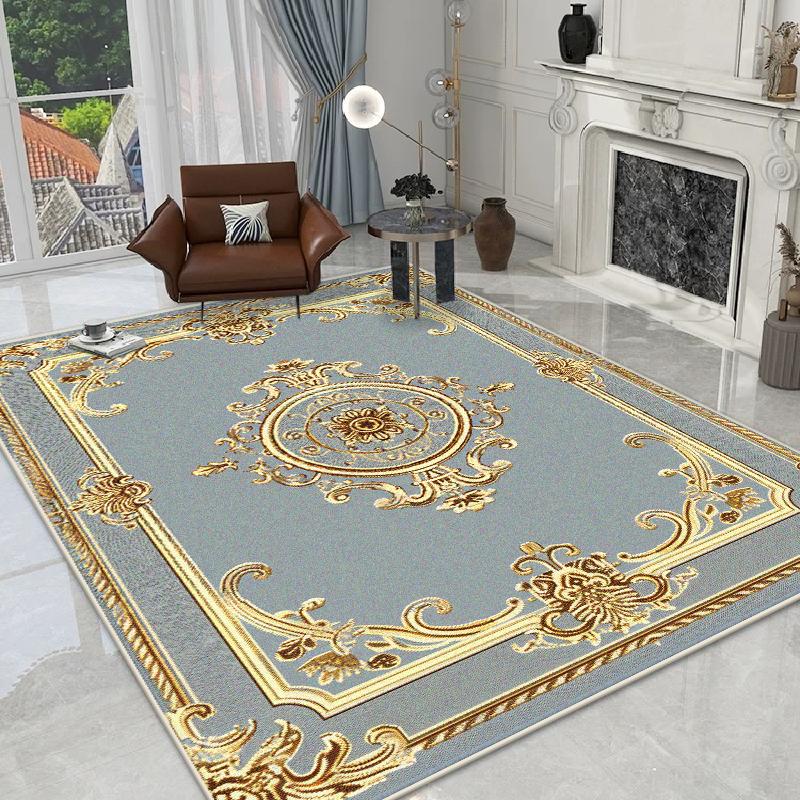 

Европейский Роскошный Ковер Гостиная Классическое Украшение Дом Большой Размер Ковров Спальня Гардеробная Короткий Велюр Нескользящий Коврик для Пола 60x90cm