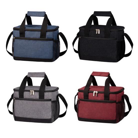 Insulated Lunch Bag with Adjustable Strap Large Capacity Cooler Tote Water-Resistant Bento Lunch Bag for Outdoor Camping Picnic Travel