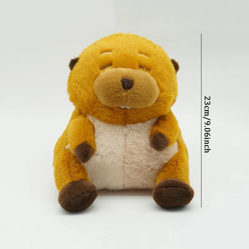 TreasuringU George Loaf Beaver Plush Toy Soft Fluffy Stuffed Toy Kawaii Animals Cute Beaver Doll Birthday Gifts