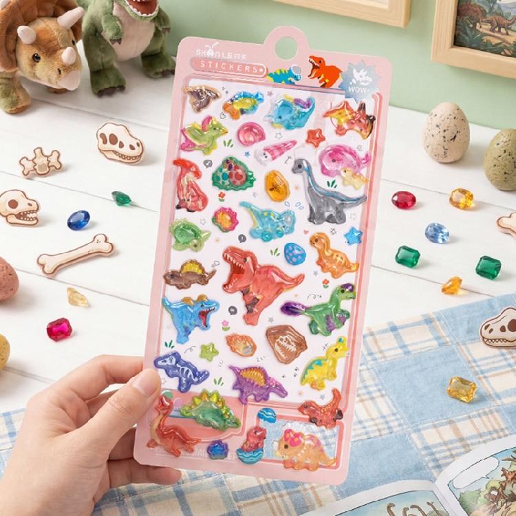 Reusing Tiny Sticker for Phone Case Notebook Handcraft Cute Puffier Sticker for Kids, 3D Design Sticker for Boys Girls