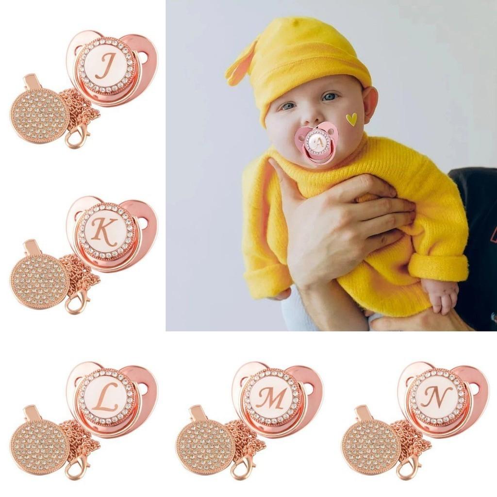 Stunning Crystal Rhinestone Baby Soothers And Pacifier Clips Bpa-free Silicone