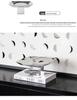 Minimalist Metal Square Fruit Bowl with Crystal Base for Dining or Coffee Tables