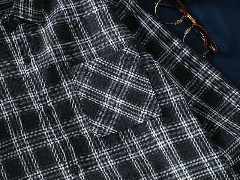Retro Plaid Women's Long Sleeve Korean-Style Loose Casual Shirt for Spring, Summer, and Autumn