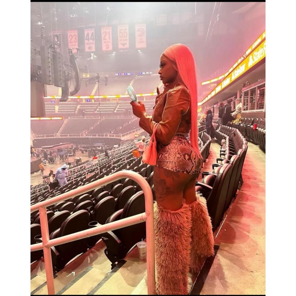 Thigh High Fluffy Boots Ladies Women Winter Furry Faux Fox Fur Long Warm Shoes Girls New Designer Plush Knee High Fur Boots