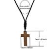 5 Styles Christian Jesus Cross Pendant Necklace Men Premium Selected Dark Brown Rope Chain Meditation Healing Neck Accessories