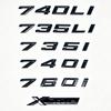 2023 New Glossy Black Fender & Trunk Emblem Sticker for BMW 7 Series G11 G12 - 735i 740i 760i 735Li XDrive Badge Decal