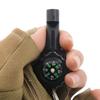 Multi-Function 2-in-1 Outdoor Survival Whistle and Compass with Keychain Mountaineering Adventure Camping Safety Tool